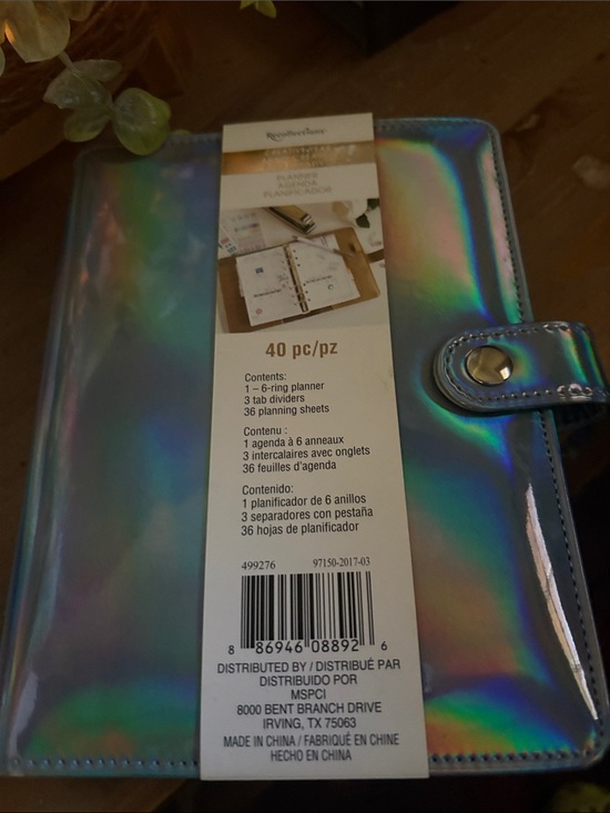 Recollections Other - NWT Recollections Holographic 6-Ring Planner Binder Personal Size Undated